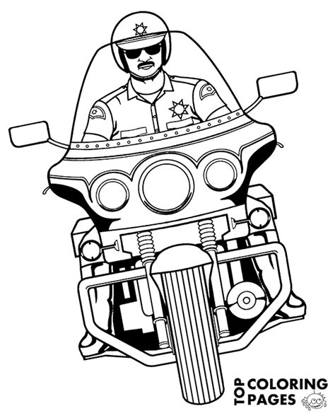 motorcycle coloring sheets|police motorcycle coloring page.